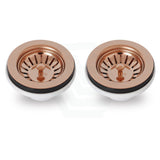 770X450X215Mm Rose Gold Pvd 1.2Mm Handmade Top/undermount Double Bowls Kitchen Sink