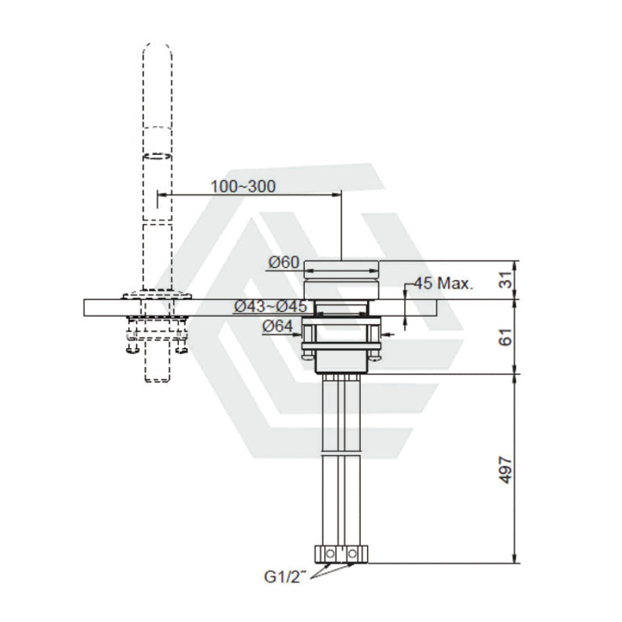 Kohler Components Brushed Nickel Basin Tap Set Bath/Basin Sets