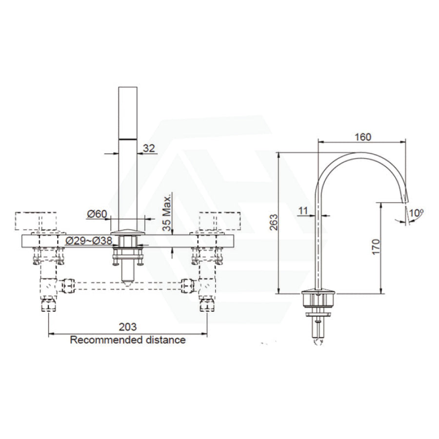 Kohler Components Brushed Nickel Basin Tap Set Bath/Basin Sets