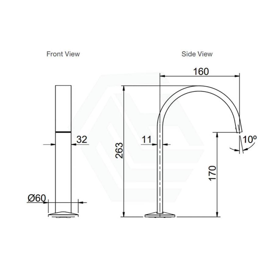 N#3(Nickel) Kohler Components Brushed Nickel Hob Mount Ribbon Basin Spout With Top Assembly