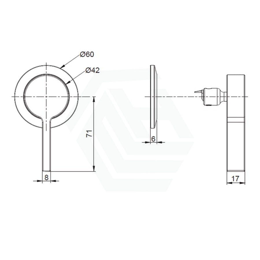 Kohler Components Chrome Round Plate Wall Mount Lever Trim Kit Only - Single Handle Mixer Dress