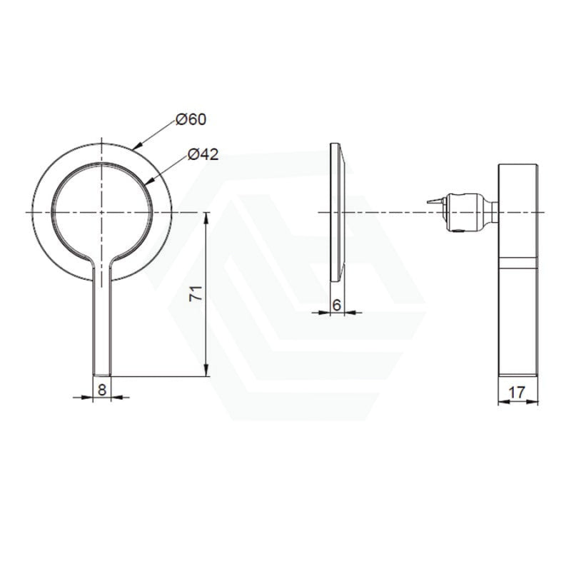 Kohler Components Chrome Round Plate Wall Mount Lever Trim Kit Only - Single Handle Mixer Dress