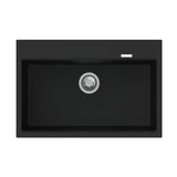 780X510X220Mm Carysil Black Single Bowl Granite Stone Kitchen Sink Top/under Mount Products