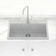 780X510X220Mm Carysil Concrete Grey Single Bowl Granite Stone Kitchen Laundry Sink Top/under Mount