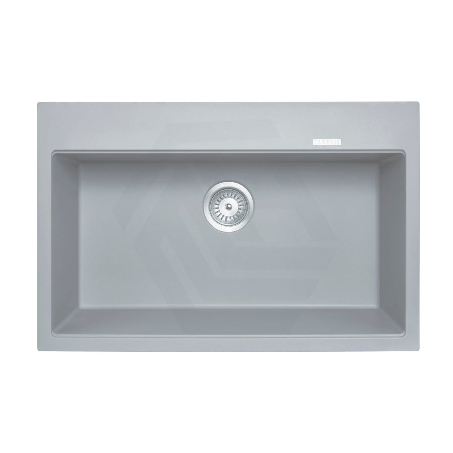 780X510X220Mm Carysil Concrete Grey Single Bowl Granite Stone Kitchen Laundry Sink Top/under Mount