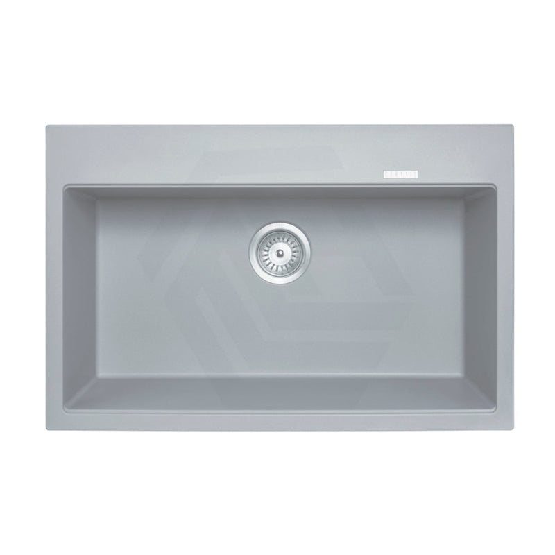 780X510X220Mm Carysil Concrete Grey Single Bowl Granite Stone Kitchen Laundry Sink Top/under Mount