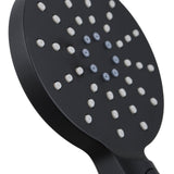 Round Black Abs 3 Function Handheld Shower Only Bathroom Products