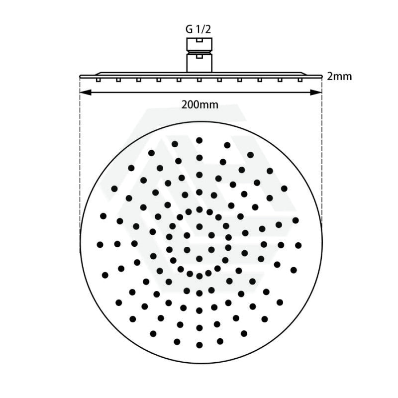 8 Inch 200Mm Round Chrome Twin Shower Station With 5 Functions Handheld Universal Water Inlet