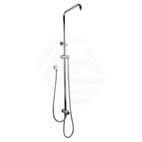 8 Inch 200Mm Round Chrome Twin Shower Station With 5 Functions Handheld Universal Water Inlet