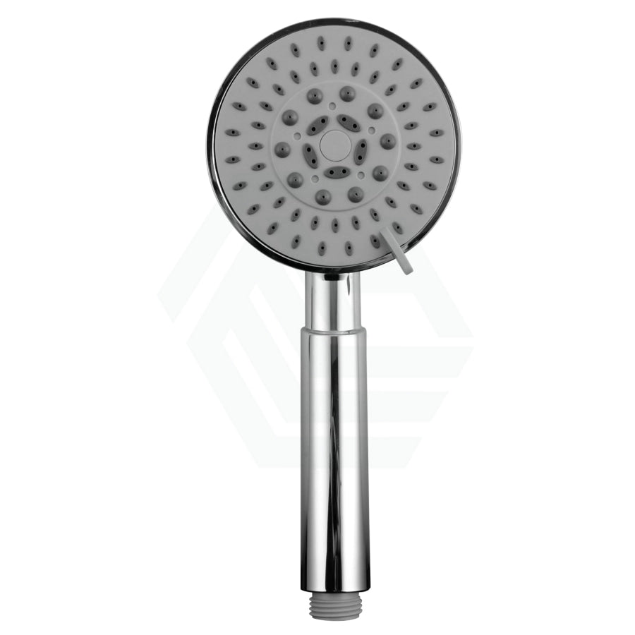 8 Inch 200Mm Round Chrome Twin Shower Station With 5 Functions Handheld Universal Water Inlet