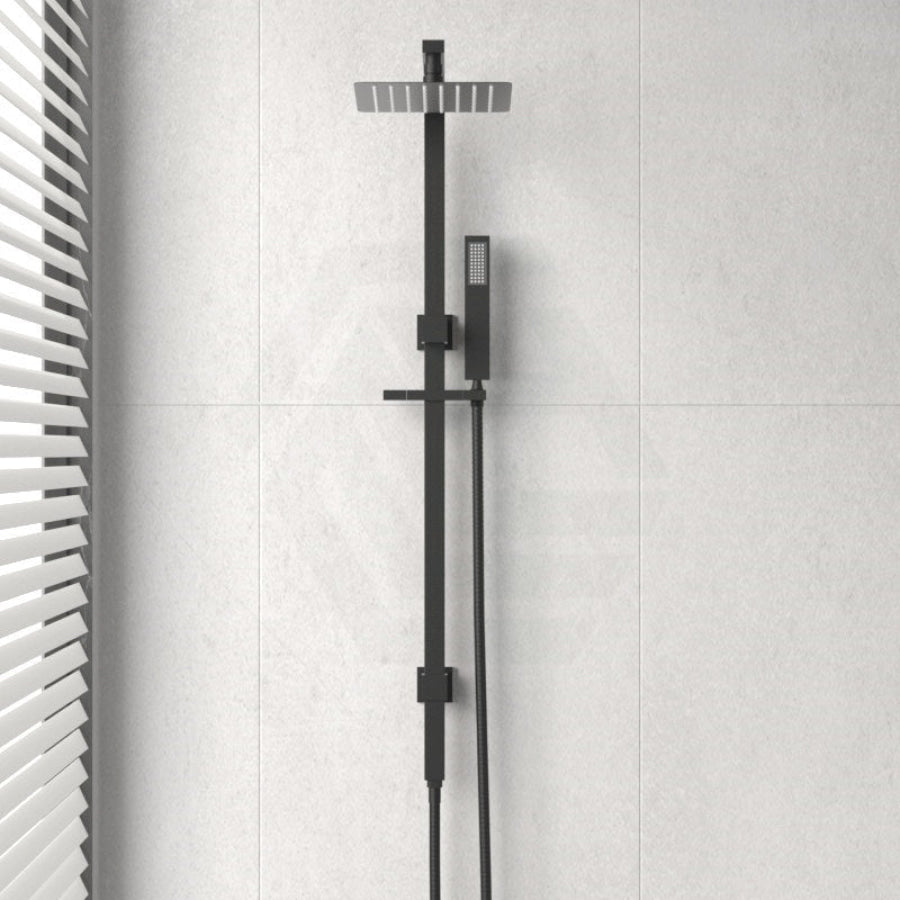 Twin Shower Station Top Water Inlet Suqare Matt Black