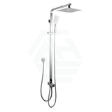 8 Inch 200Mm Square Chrome Rainfall Twin Shower Station Universal Water Inlet 3 Functions Handheld