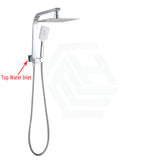 Twin Shower Station Top Water Inlet Square Chrome