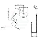 Twin Shower Station Top Water Inlet Round Chrome