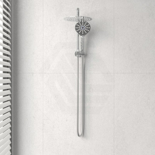 Twin Shower Station Top Water Inlet Round Chrome