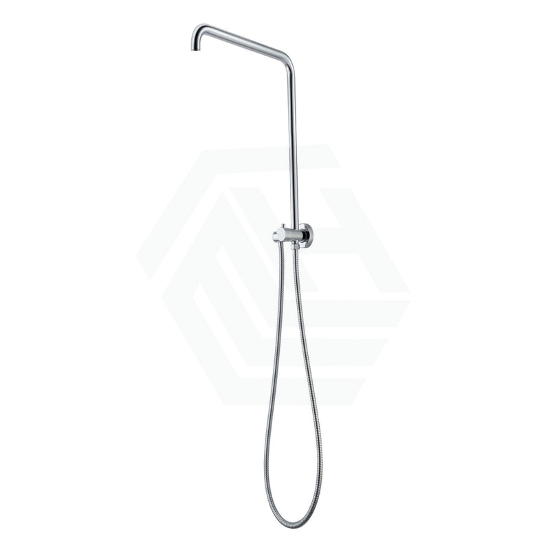 Twin Shower Station Top Inlet Round Chrome