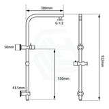 Twin Shower Set Top Inlet Round Chrome