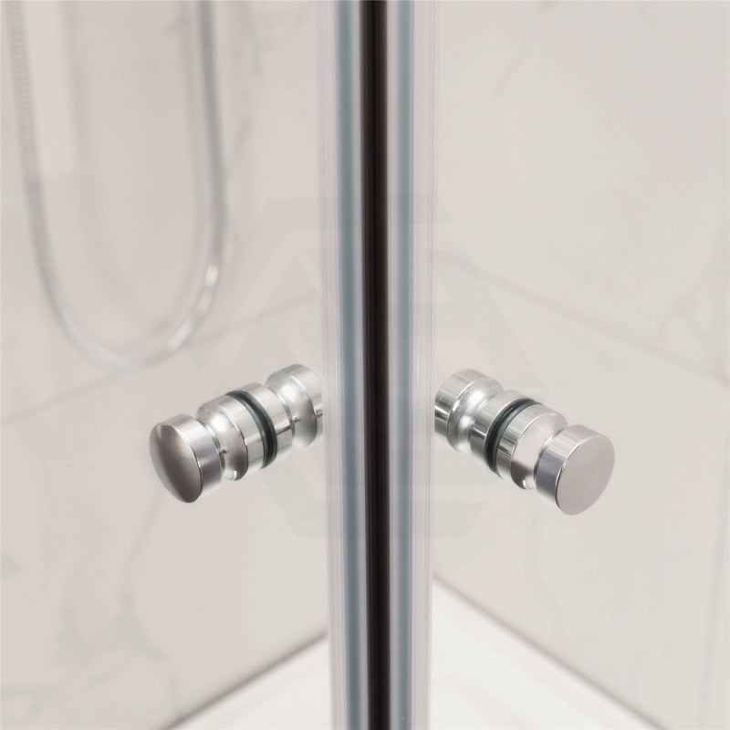 800-1200Mm Square / Rectangle Shower Screen Chrome Semi-Frameless Double Sliding 6Mm Glass 1900Mm