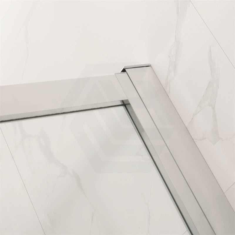 800-1200Mm Square / Rectangle Shower Screen Chrome Semi-Frameless Double Sliding 6Mm Glass 1900Mm