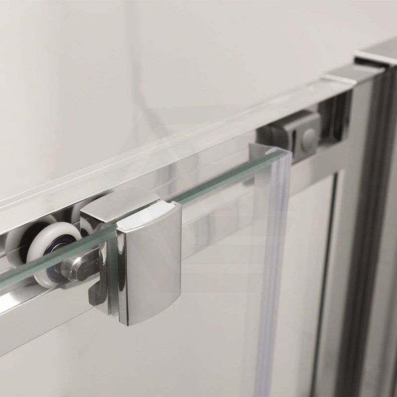 800-1200Mm Square / Rectangle Shower Screen Chrome Semi-Frameless Double Sliding 6Mm Glass 1900Mm