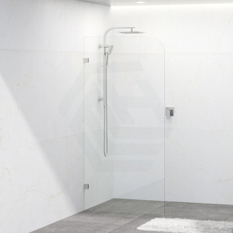 900/1000/1200X2000Mm Frameless Curved Corner Shower Screen Single Door Fixed Panel 10Mm Glass With