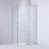 800-900X2000Mm L Shape Frameless Shower Screen Adjustable Pivotal Door Chrome Hardwares 10Mm Glass