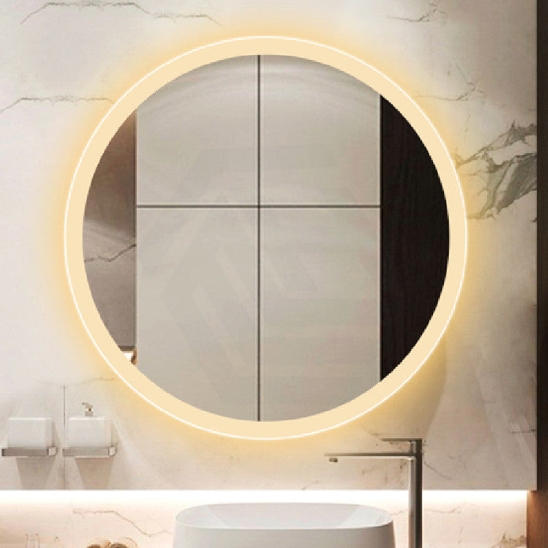 800Mm Led Mirror Round Light On Rim Touch Switch