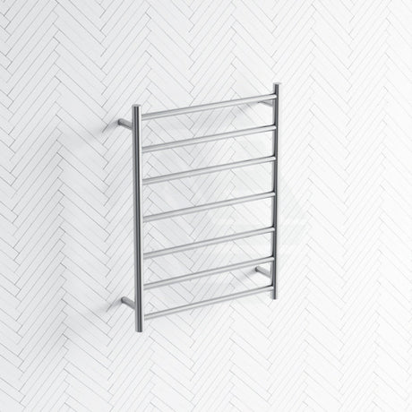 800X600X122Mm Round Chrome Electric Heated Towel Rack 7 Bars Stainless Steel Rails