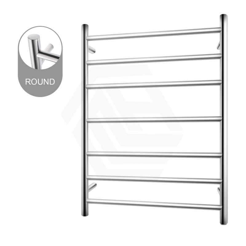 Electric Heated Towel Rail Round 7 Bars Chrome