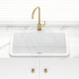 810X480X254Mm Gloss White Camden Fireclay Kitchen Sink Single Bowl Top/Under Mount Sinks