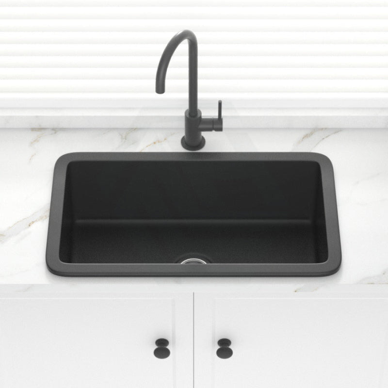 810X480X254Mm Matt Black Camden Fireclay Kitchen Sink Single Bowl Top/Under Mount Sinks