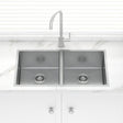 Stainless Steel Kitchen Sink Double Bowls 820mm