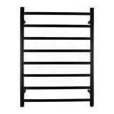 820X600X120Mm Round Black Electric Heated Towel Rack 8 Bars Stainless Steel