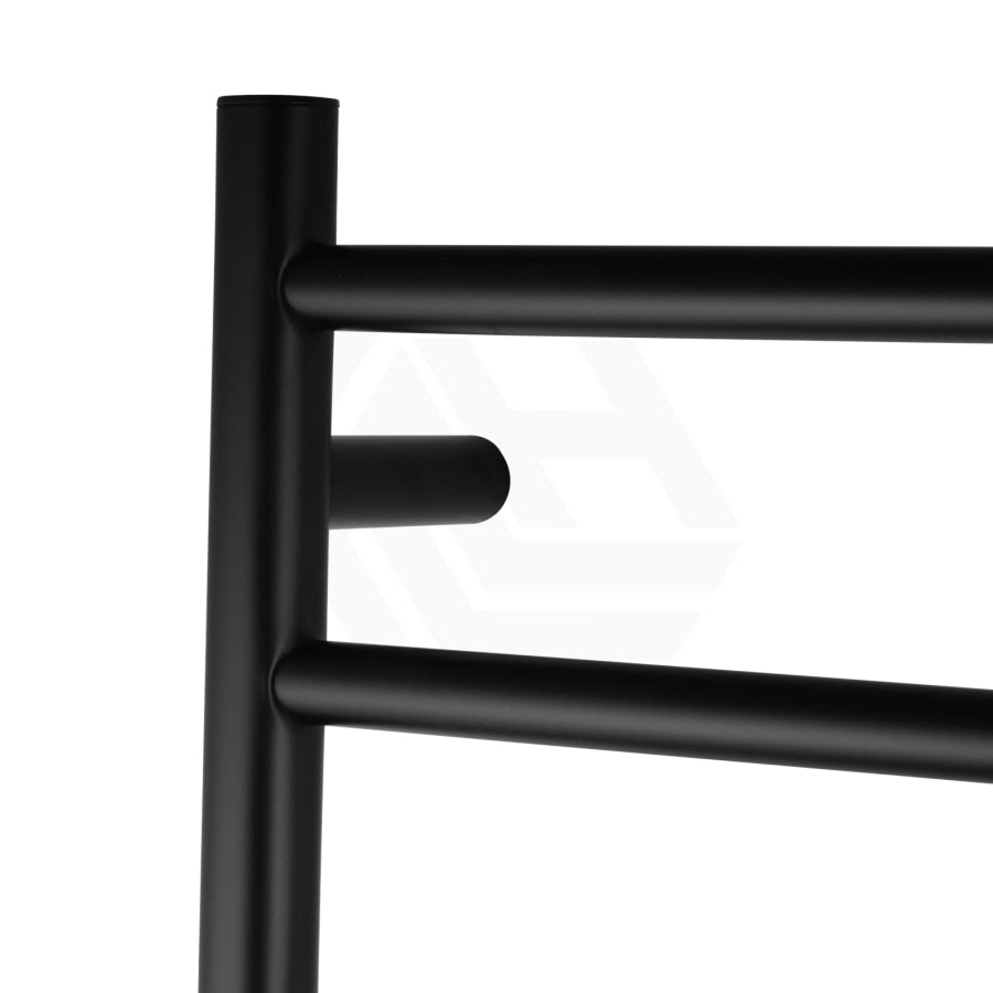 820X600X120Mm Round Black Electric Heated Towel Rack 8 Bars Stainless Steel