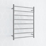 820X600X120Mm Round Chrome Electric Heated Towel Rack 8 Bars Stainless Steel