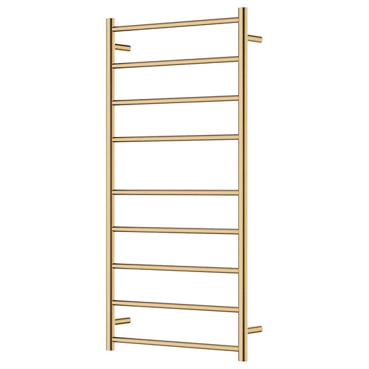 Fienza Isabella Urban Brass Heated Towel Rail 600 X 1200Mm 9 Bars Rails