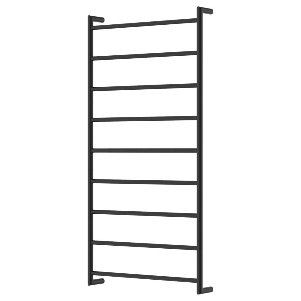 Fienza Kaya Heated Towel Rail 600Mm 4/6/9 Bars Matt Black Rails