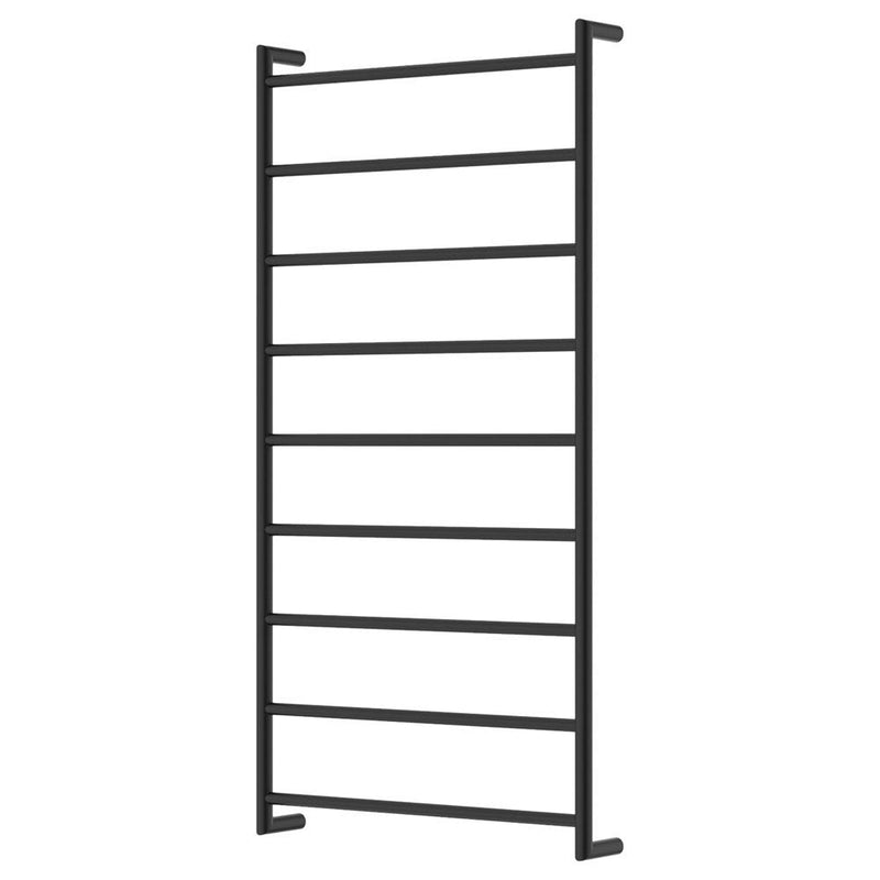 Fienza Kaya Heated Towel Rail 600Mm 4/6/9 Bars Matt Black Rails