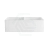 828X450X255Mm Gloss White Greenwich Fireclay Farmhouse Sink Double Bowls Kitchen Laundry Butler