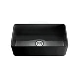 828X450X255Mm Matt Black Greenwich Fireclay Farmhouse Sink Single Bowl Kitchen Laundry Butler Sinks