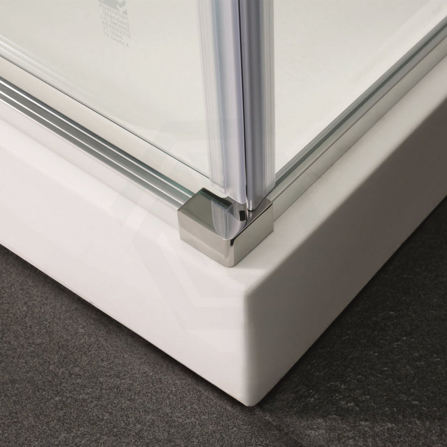 850-980X900X1900Mm Semi-Frameless Shower Screen Pivot Door L Shape Chrome Fittings 6Mm Glass