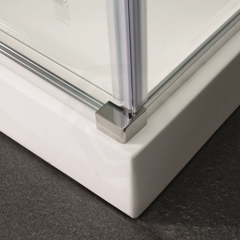 850-980X900X1900Mm Semi-Frameless Shower Screen Pivot Door L Shape Chrome Fittings 6Mm Glass