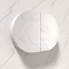 870X600X140Mm Oval Pencil Edge Mirror Wall Hung Shaving Cabinet Matt White Cabinets