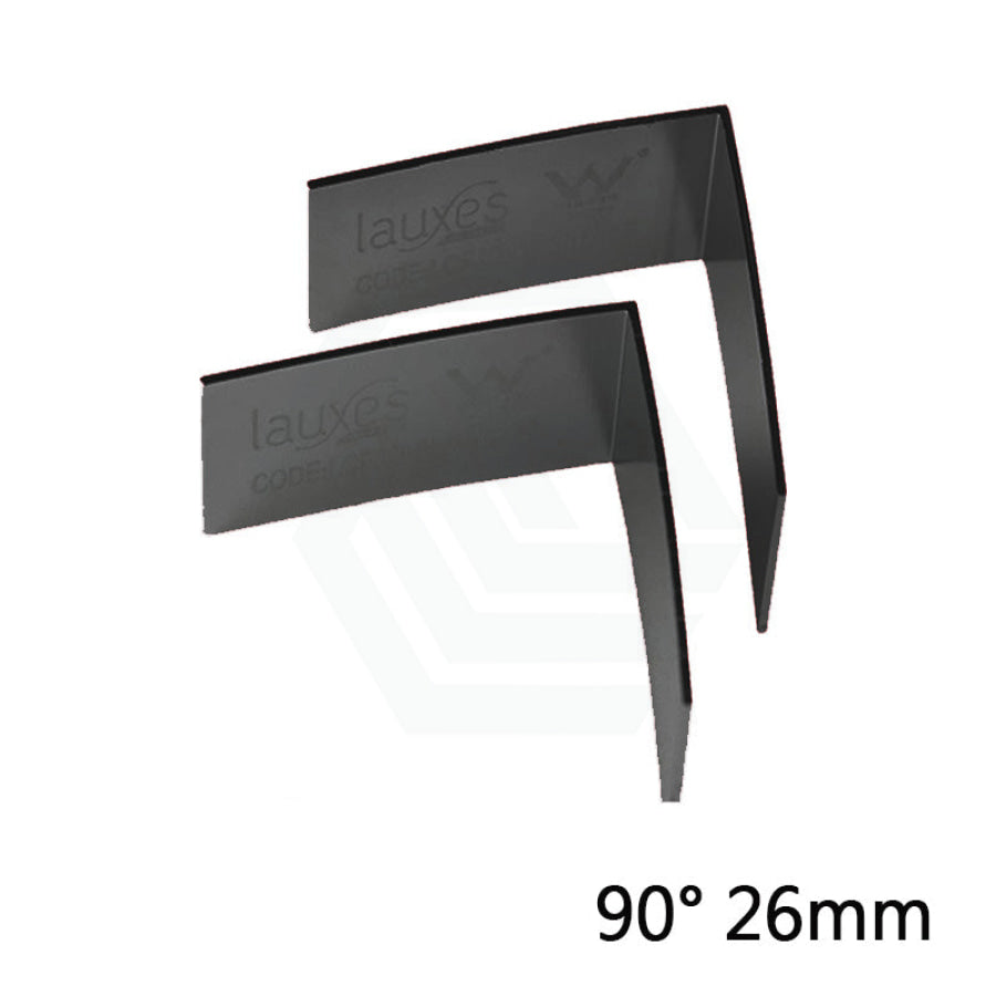 90-Degree Lauxes Midnight Black Shower Grate Joiners 14/21/22/26/35Mm 90° 26Mm Joiner Drain