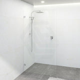 900/1000/1100X2100Mm Frameless Edge Curved Shower Screen Single Door Fixed Panel 10Mm Glass Chrome