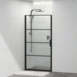 Wall To Wall Shower Screen Framed Pivot Single Panel Black