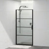 Wall To Wall Shower Screen Framed Pivot Single Panel Black