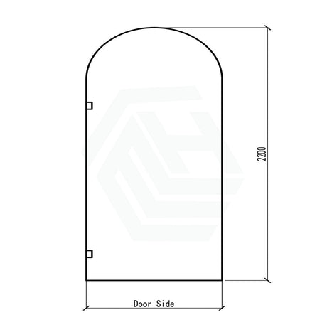 900/1000X2200Mm Arch Frameless Shower Screen Fixed Panel Tempered Glass Chrome 900Mm