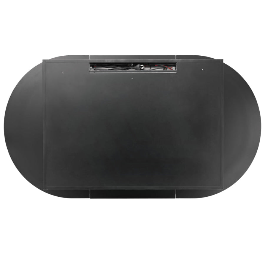 900/1200/1500Mm Ceto Olivia Matt Black Oval Led Shaving Cabinet Frontlit Cabinets