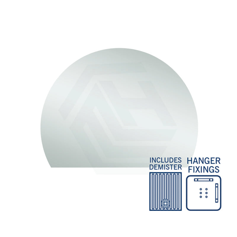 900/1200/1500Mm Hamilton D-Shaped Polished Edge Mirror Glue To Wall Or Hangers Demister Available